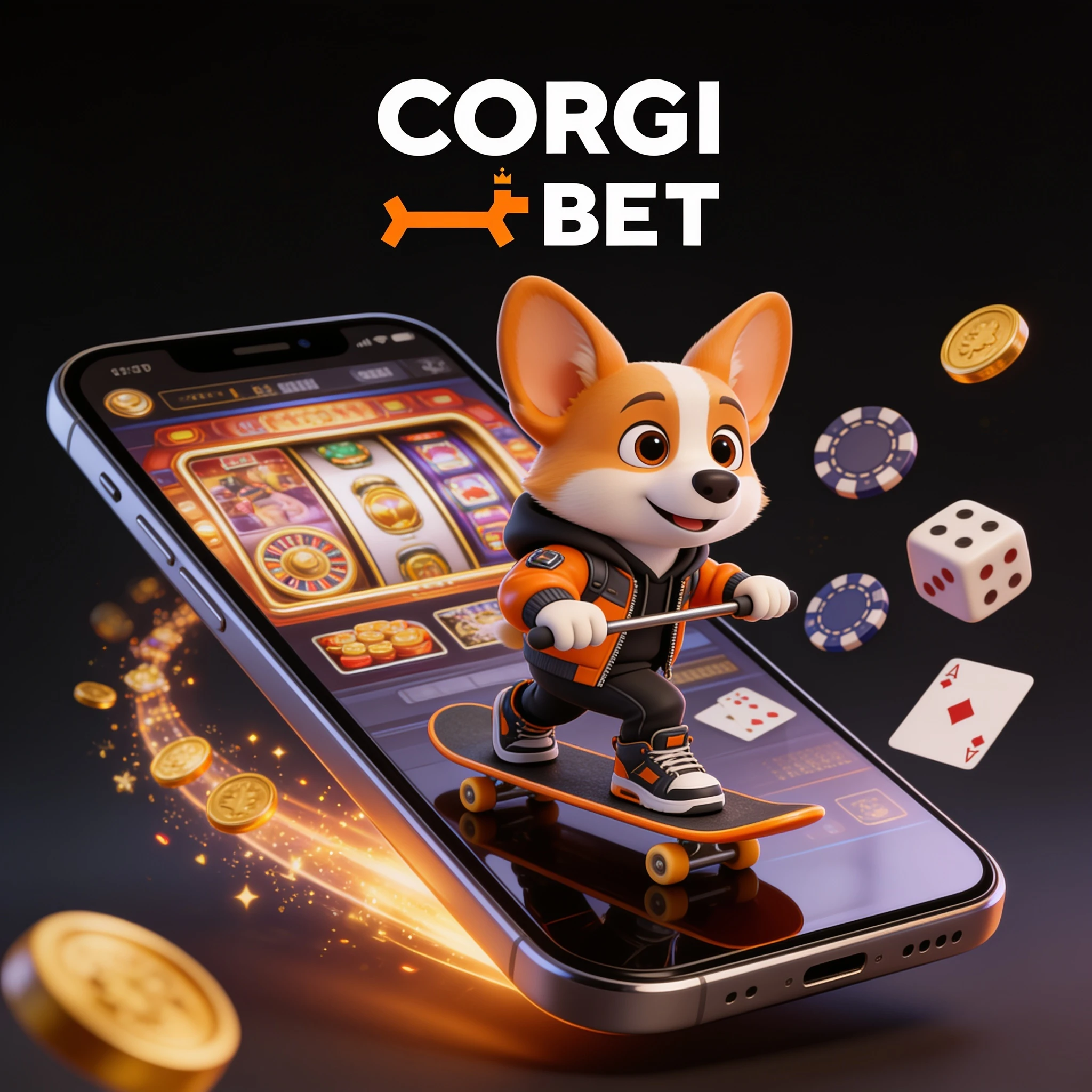 Application mobile CorgiBet sur un smartphone